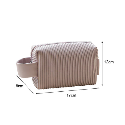 Toast Large Makeup Bag - Double Layer Cosmetic Bag - Portable Toiletry Bag