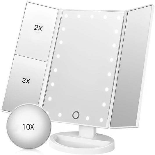 LED Light Makeup Mirror - Professional Touch Screen Cosmetic Mirror