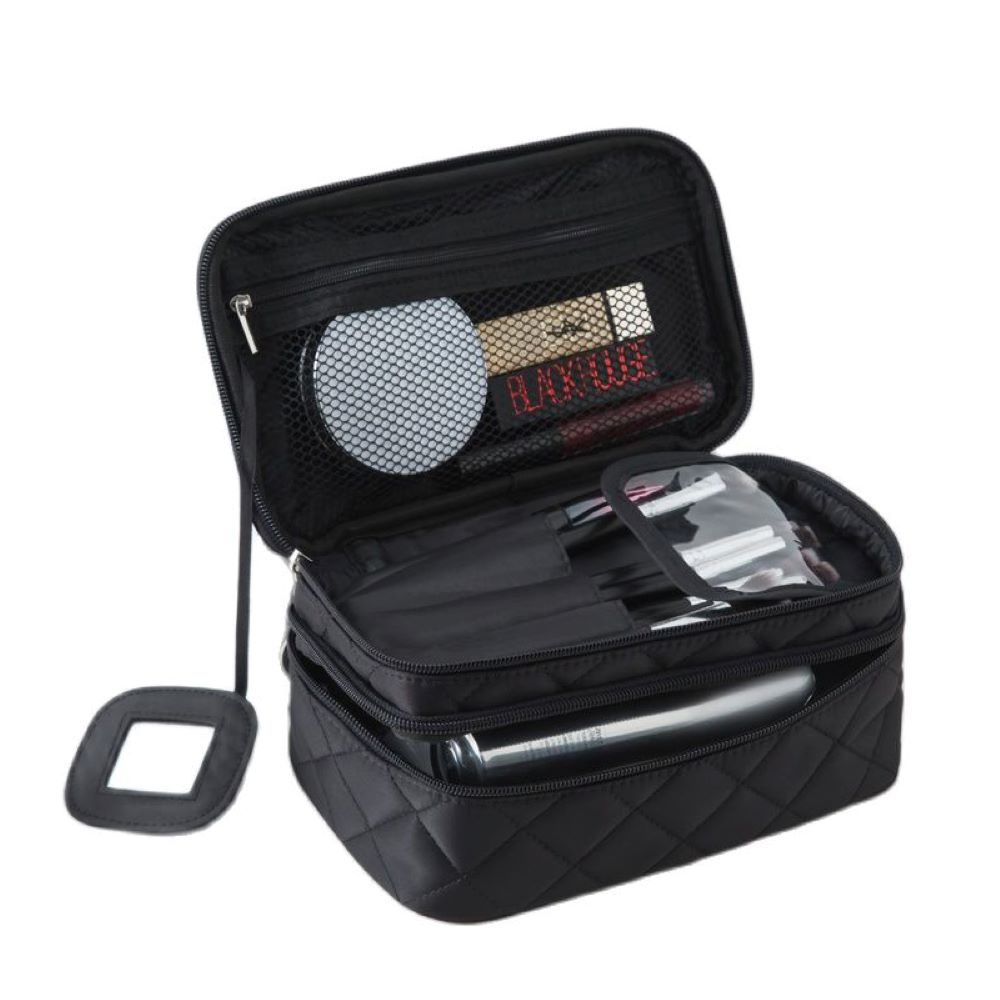 Women Waterproof Double Layer Cosmetic Bag