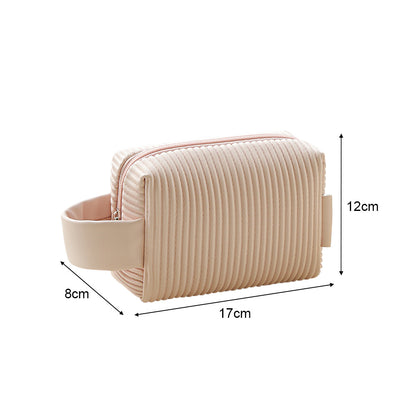 Toast Large Makeup Bag - Double Layer Cosmetic Bag - Portable Toiletry Bag