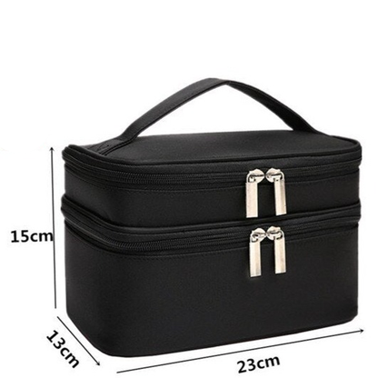 Women's Double Layer Cosmetic Waterproof Travel Makeup Bag