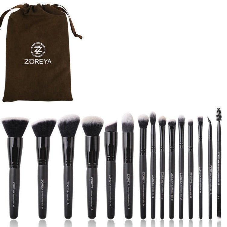 15 Pcs Premium Makeup Brushes Set