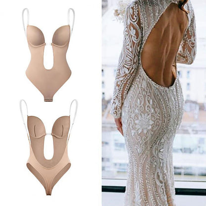 Deep V-Neck Body Shaper - Bodywear Shapewear