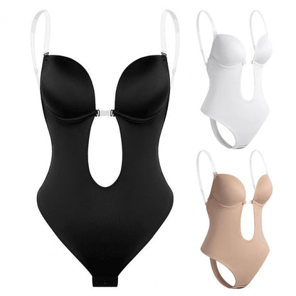 Deep V-Neck Body Shaper - Bodywear Shapewear