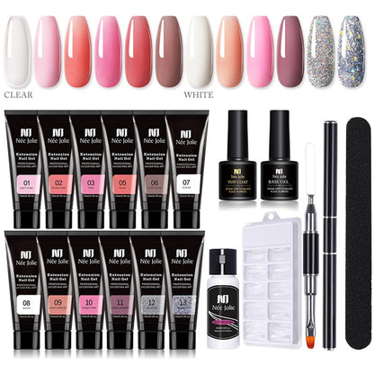 Full Manicure Kit Poly gels With UV Lamp