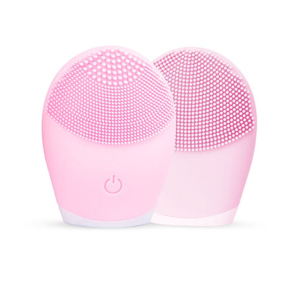 Electric Face Brush Massager And Exfoliator - Facial Cleansing Silicone Brush