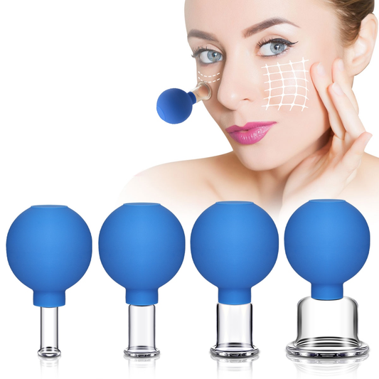 4 Pcs Glass Face Cupping Set