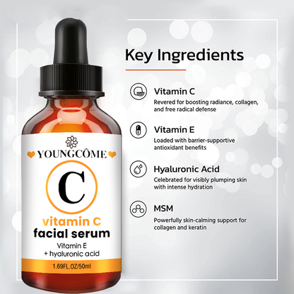 Anti Aging Face Serum with Vitamin C, Hyaluronic Acid, Vitamin E
