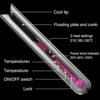 Professional Flat Iron Wireless Hair Straightener