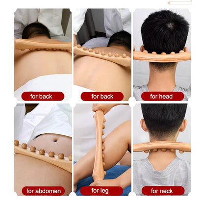 Gua Sha Carbonized Wooden Massage Stick
