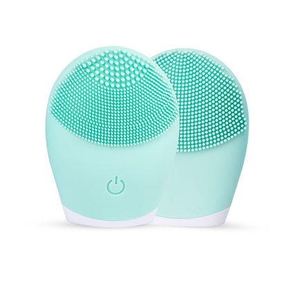 Electric Face Brush Massager And Exfoliator - Facial Cleansing Silicone Brush
