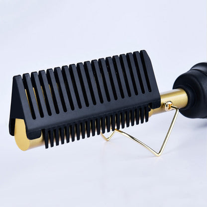 Professional Iron Hair Straightener Curler Comb