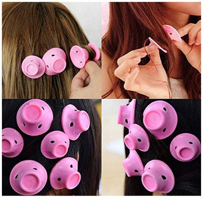 40PCS Heatless Silicone Sleep Rollers Hair Curlers- Curls Overnight