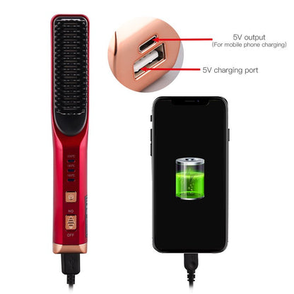 Wireless Hair Straightener Comb with 3 Temperatures