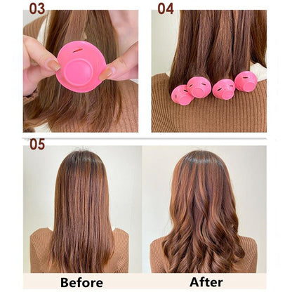 40PCS Heatless Silicone Sleep Rollers Hair Curlers- Curls Overnight