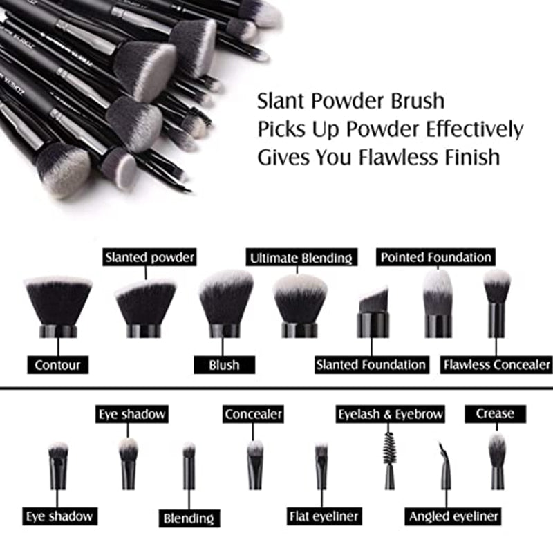 15 Pcs Premium Makeup Brushes Set