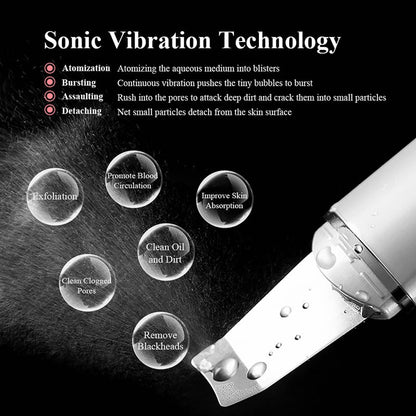 Ultrasonic Scraper Facial Skin Scrubber Remove Blackheads