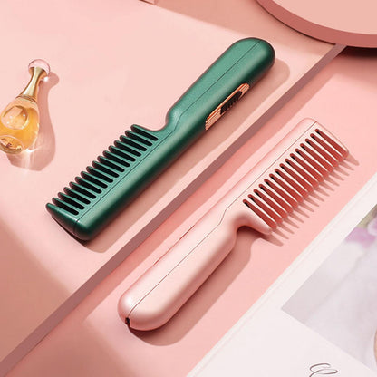 USB Portable Electric Hair Straightening Brush