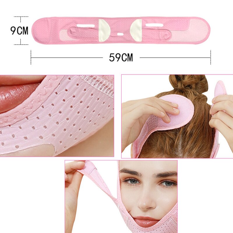 V Face shape Double Chin Slimming Strap Reducer - Face Bra ...