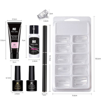 Full Manicure Kit Poly gels With UV Lamp