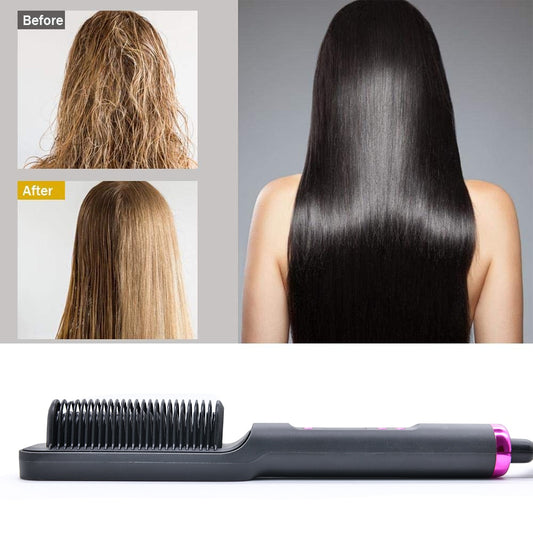 Fast-heating 3 in 1 Hair Straightener Brush