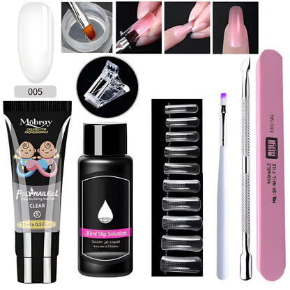 7PCS/Set Acrylic Gel Nail Tools - Nail Gel Kit For Manicure Set