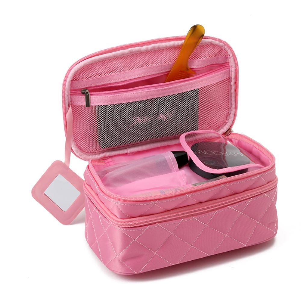 Women Waterproof Double Layer Cosmetic Bag