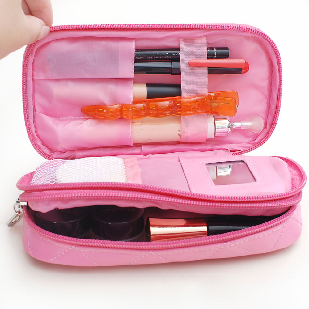 Women Waterproof Double Layer Cosmetic Bag