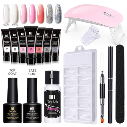 Full Manicure Kit Poly gels With UV Lamp
