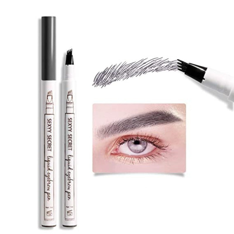 Waterproof 4 Fork Eyebrow Liquid Brow Pencil