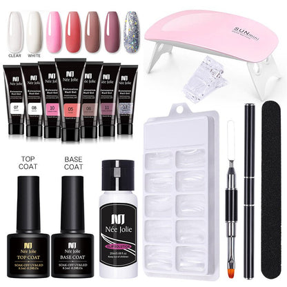 Full Manicure Kit Poly gels With UV Lamp