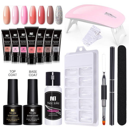 Full Manicure Kit Poly gels With UV Lamp