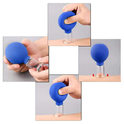 4 Pcs Glass Face Cupping Set